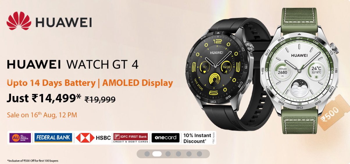 Huawei watch gt flipkart hot sale