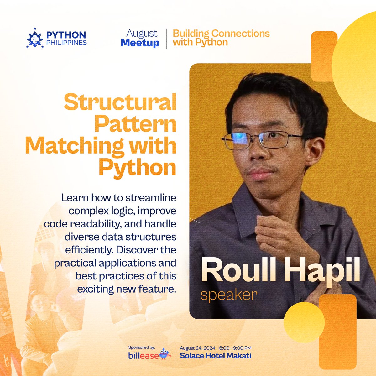 pythonph's tweet image. Ready, get set... the stage for one of our speakers in the August Meetup! 📷📷 

Here is Roull presenting a topic titled &quot;Structural Pattern Matching with Python&quot; for this meetup! 

Register here: bit.ly/pythonph-augus…
 
 #PythonPH2024 #PythonPHAugustMeetup #PHTechCommunity