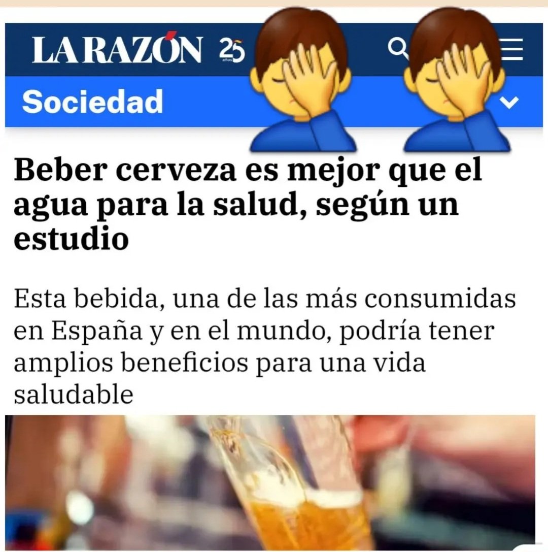 Nuevo titulárido sobre la cerveza y sus supuestos beneficios sobre la salud🤦‍♂️🤦‍♂️😖😖
¿De dónde sale esta vez?
Sigue>>