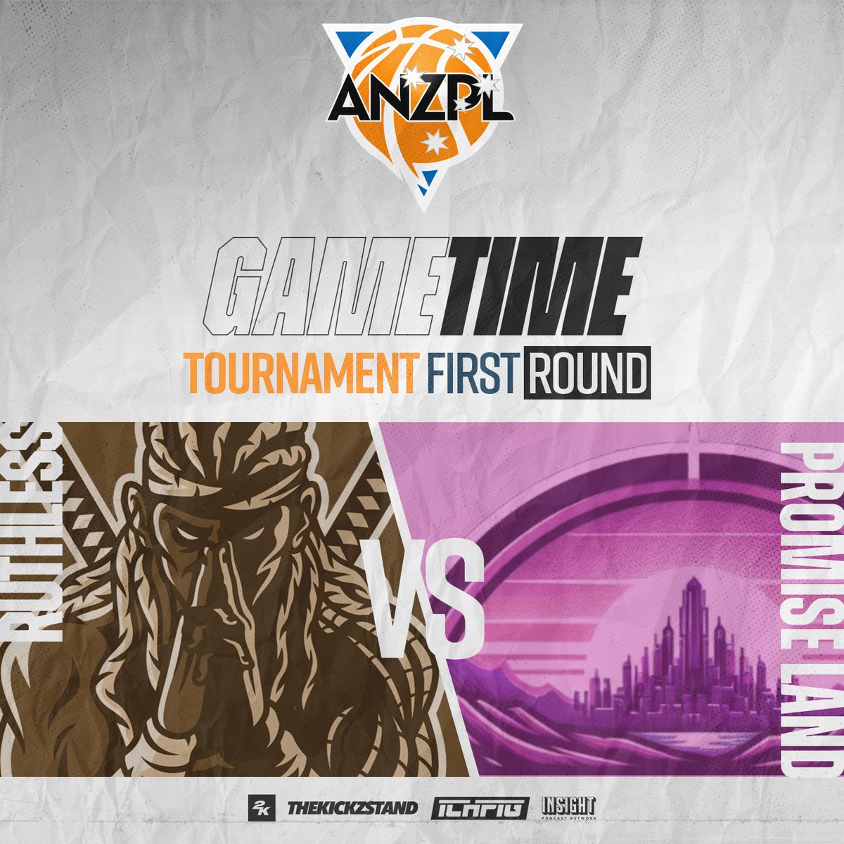 .<a href="/ANZPL2K/">ANZPL</a> End Game Tournament 
Playoffs - Round 1 - BO3

Ruthless vs Promise Land

7:45pm AEST | 9:45pm NZST 

Ruthless: 
twitch.tv/RPVII (@Rhiinoh)

Promise Land:
twitch.tv/crocdrop (<a href="/CrocDrop/">Fear Grass</a>)

#ANZPL2K