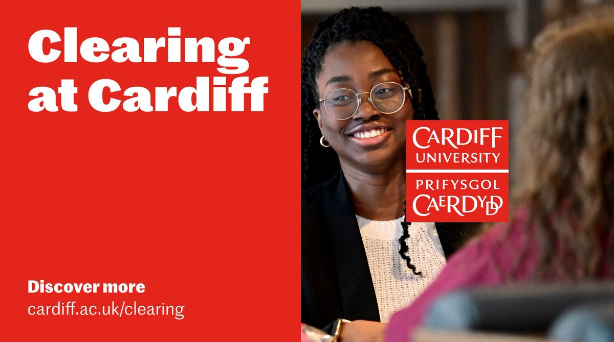 Good luck/pob lwc to everyone receiving their results tomorrow 🤞

If things don't go to plan or you're reconsidering your options, our #Clearing Centre team is here to help you.

➡️ cardiff.ac.uk/clearing
📱 0333 241 2800