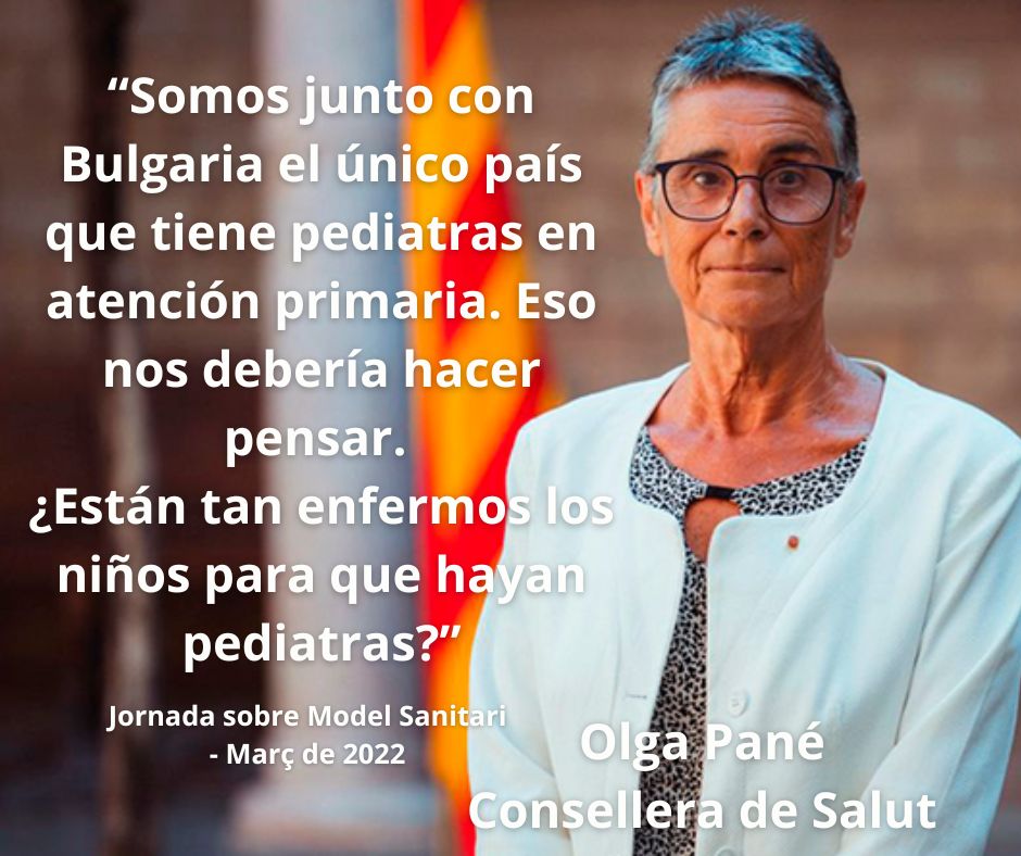 Esta " señora" es la nueva Consellera de Sanitat, la que cree que no hacen falta pediatras en los CAPS porque los niños no están tan enfermos.
Buena carta de presentación sra Consellera de Sanitat.
Ud no ha venido a mejorar, ha venido a ahorrar y para eso economistas sobran!
