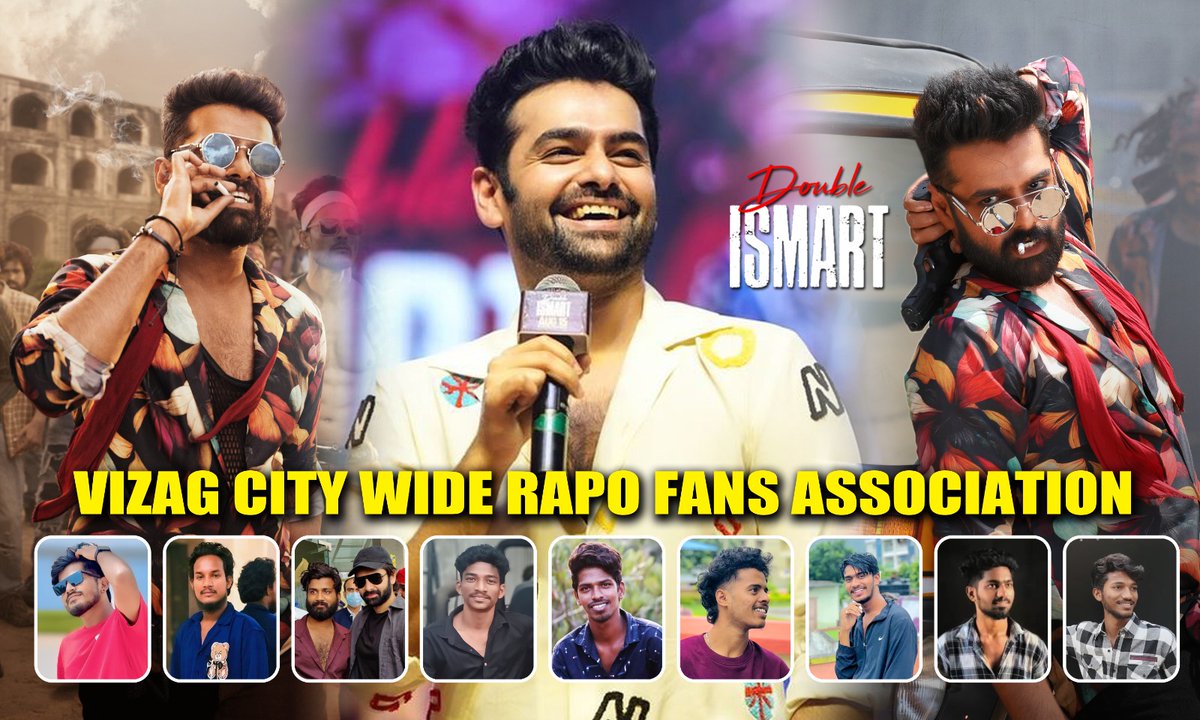 RAPOFanTrends's tweet photo. Here's The #DoubleISMART Movie Release Celebrations Thread  

Ustaad @ramsayz Mass Fans Celebrating In Massive Way 🔥

Follow

#DoubleISMARTCelebrations
Thread ( Set 1 )
Vizag Fans Massive Banners @RAMaddicts
#DoubleIsmartOnAug15 https://t.co/TtDwHmZFrC
