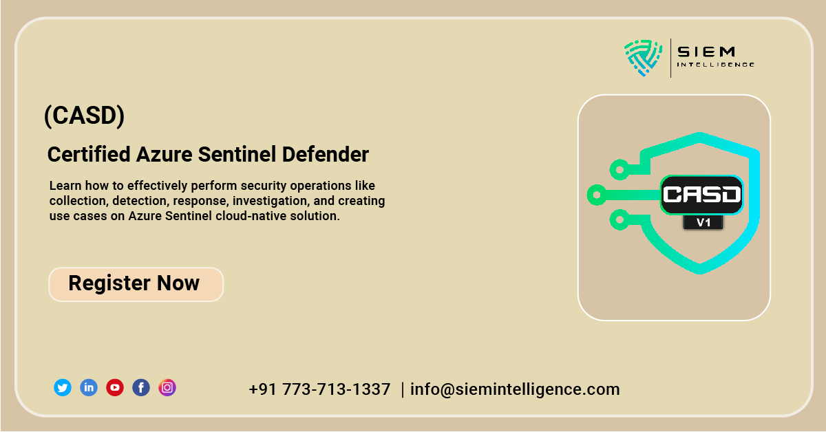 siem_intel's tweet photo. 🌟 Elevate Your Security Career with Azure Sentinel Training! 🌟

Master Microsoft's cloud-native #SIEM &amp; #SOAR to protect against cyber threats, reduce costs, and streamline security operations.

🚀Sign up for a FREE DEMO: https://t.co/GrjvfoI49C 

📌 Call/WhatsApp: 917737131337 https://t.co/hPBCwOO1ya