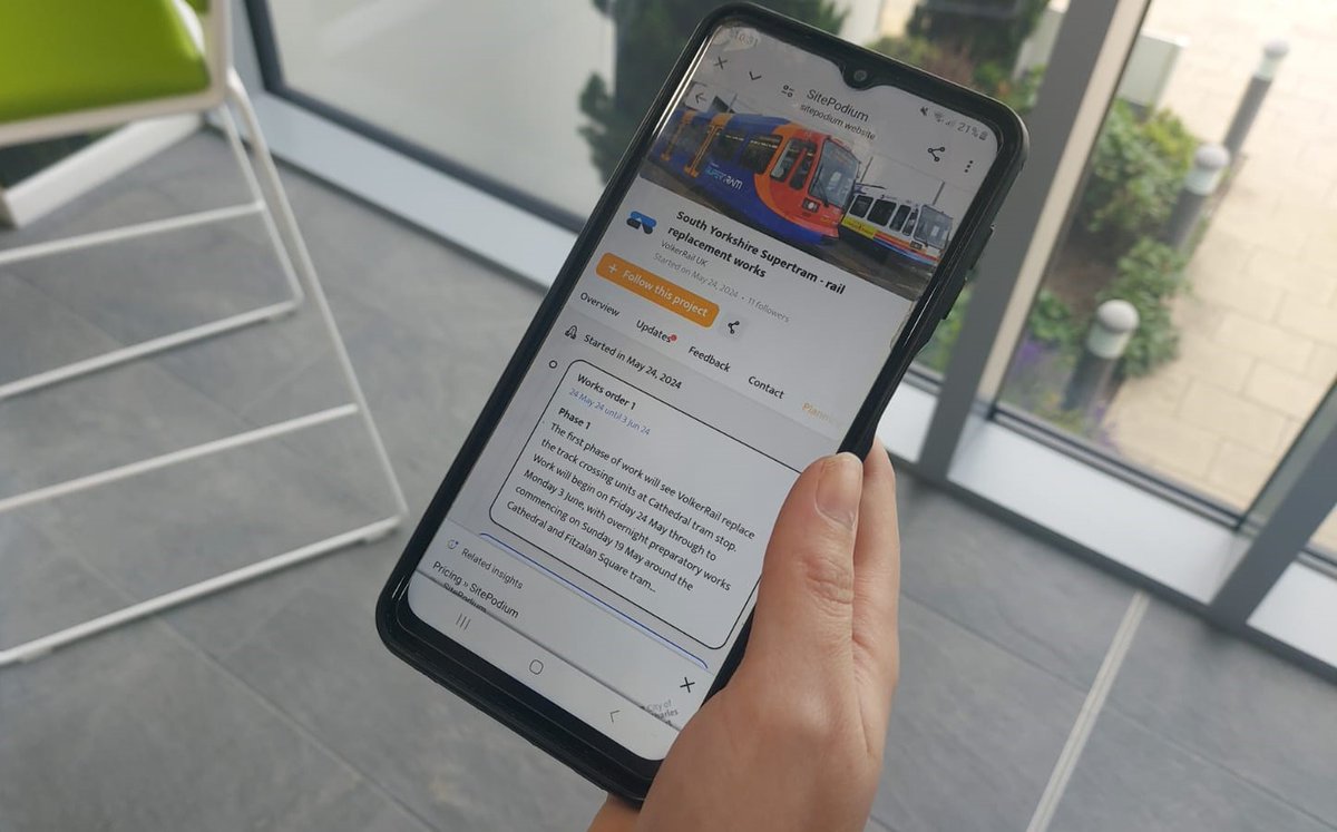Don't forget you can stay up to date with the work we're undertaking for <a href="/SY_Supertram/">Supertram, South Yorkshire's Transport</a> by following our community channel. As well as a complete project schedule, the channel keeps you updated with pictures and videos from our team #sheffield #track #rail sitepodium.website/projects/track…