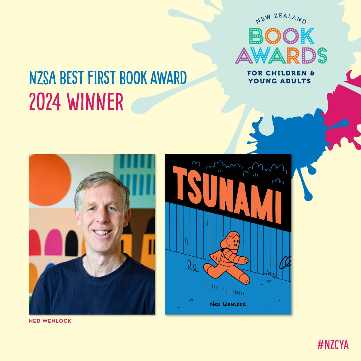 🌟The NZSA Best First Book Award goes to Tsunami, written and illustrated by Ned Wenlock, Earth's End Publishing <a href="/NZSocAuthors/">NZ Society of Authors</a> #NZCYA #BooksAlive