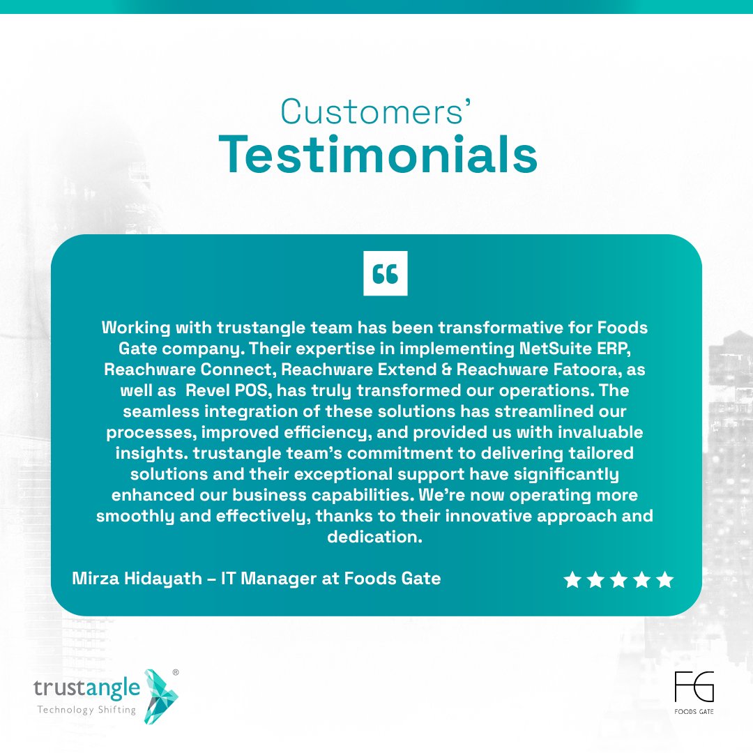 trustangle's tweet photo. Still on the fence🤔
#trustangle’s solutions and implementation team are your gateway to seamless success. With proven expertise, award-winning service, and a commitment to driving your business forward, there’s no better time to partner with us.
Let’s transform your vision into reality—trust trustangle today!
https://t.co/Zge5HOhr2T
#foodandBeverage #erp NetSuite #netsuitepartner #pos reachware Revel Systems