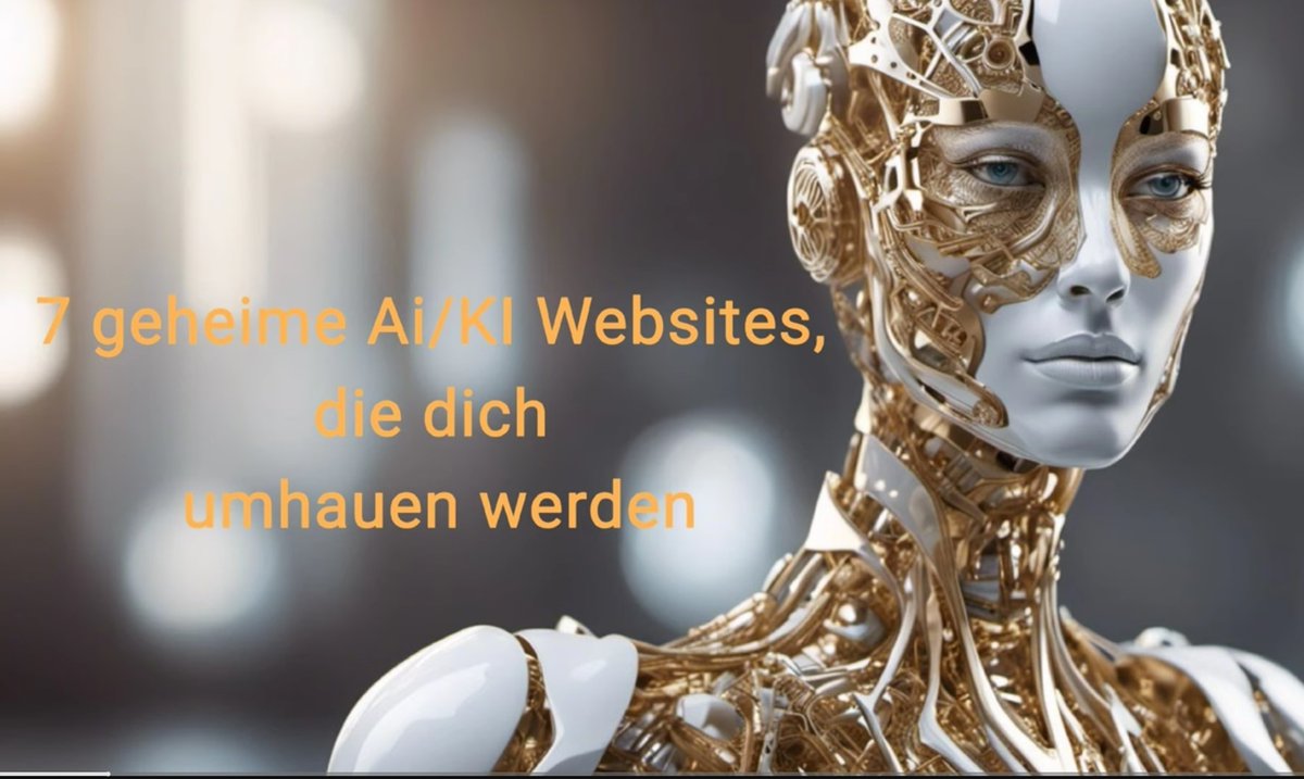 7 geheime AI/  KI Webseiten die dich umhauen werden: 

youtu.be/Map_4k_O-h8?si…

#Ai #ki #ElonMusk #künstlicheintelligenz #geheimtipps