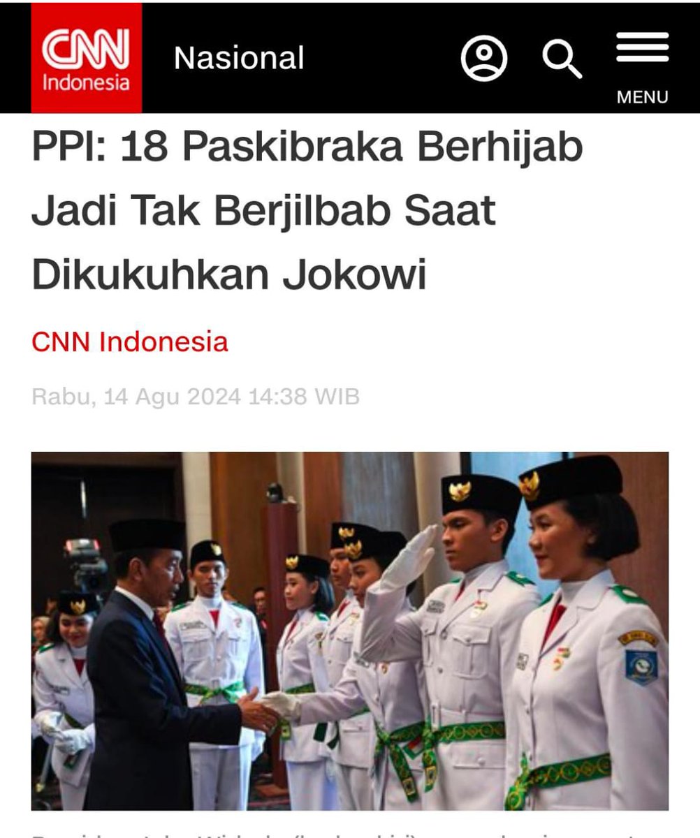 BosPurwa's tweet photo. Pas perekrutan pake, pas latihan pake, pas dikukuhkan @jokowi dilepas?🙄 https://t.co/hEJgIKtks9