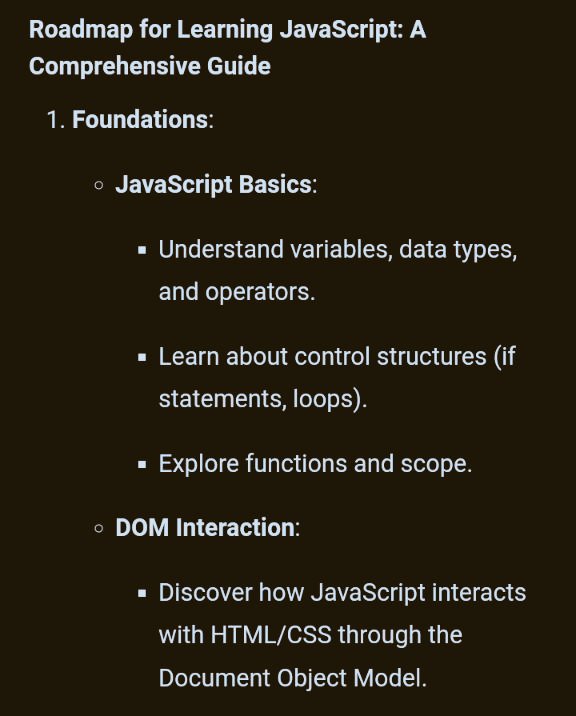 e_opore's tweet image. Roadmap for Learning JavaScript: A Comprehensive Guide. 
Learn Javascript for free. I will guide you and provide you a complete 3hrs YouTube Javascript at the end of this thread. Remember to Subscribe.⬇️