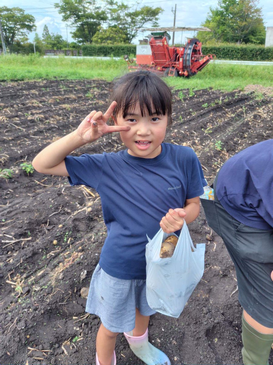 agrigardencamp's tweet photo. 【有料アグリ体験】
今回はジャガイモ収穫🥔袋いっぱいにジャガイモを詰めてお持ち帰りいただきました💕BBQでそのまま焼いても良いですし今回はピザ作りに使いました🍕
有料アグリ体験は時期によって内容が変わります😊
お盆明け、まだ空いているお日にちもありますのでぜひご宿泊ください♪ https://t.co/Gg5l9ZuOmw
