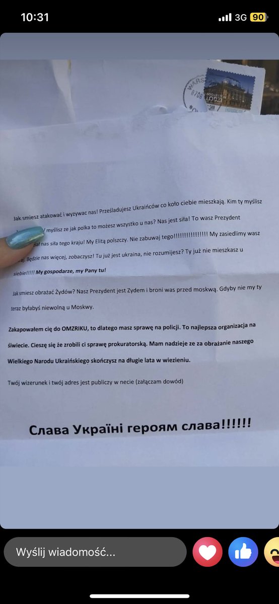 LilyJune11's tweet photo. Takie wiadomości dostają Polacy jeszcze bardziej zaangażowani ode mnie przeciwko banderowcom. Widzicie oni są u siebie. Inżynierowie będą innego zdania. #ukrywon https://t.co/A0AotM3CLq