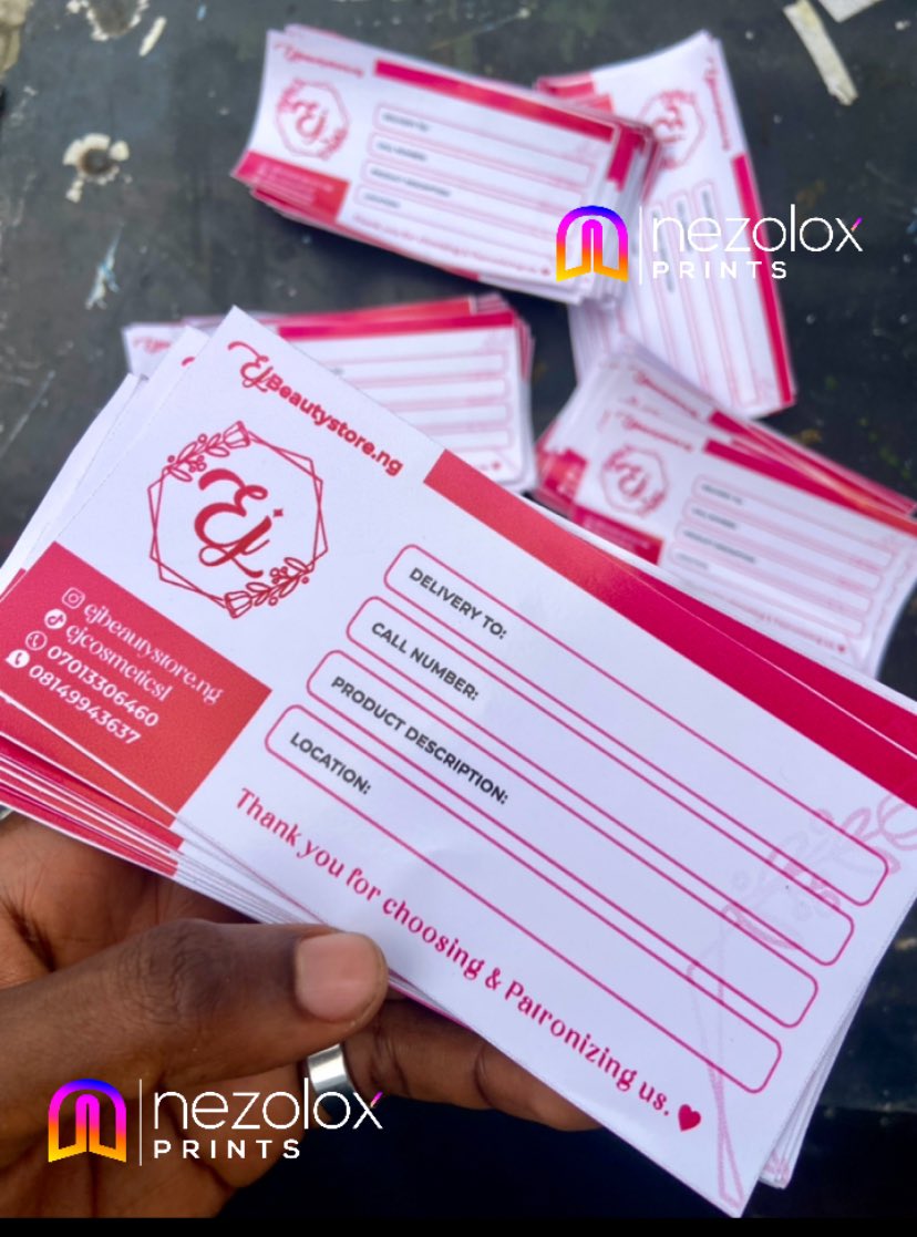 nezolox_prints's tweet image. Delivery Stickers available in its cuteness👌🏽😇 kindly send a DM to order or WhatsApp - 09165205386✅🛒 
.
#sticker #brandsticker #stickerprint #deliverysticker #printerinnigeria #printerinafrica #topprints #poweredbycreativity #nezoloxprints