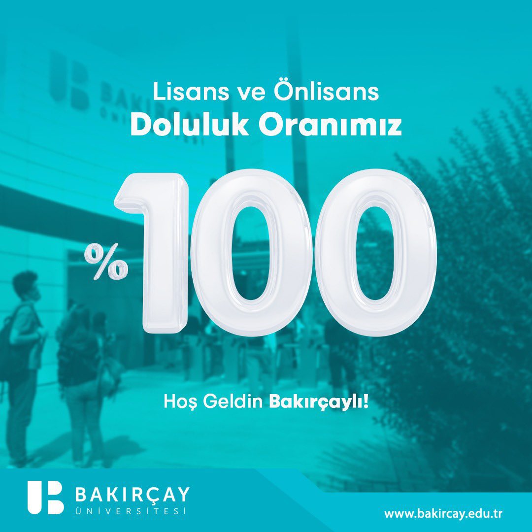 bakircayedu's tweet photo. YKS 2024 Yerleştirme Sonuçlarına göre Üniversitemiz geçtiğimiz yıllarda olduğu gibi bu yıl da %100 doluluk oranına ulaşmıştır. 

#izmirbakırçayüniversitesi https://t.co/Mvese6FBgD