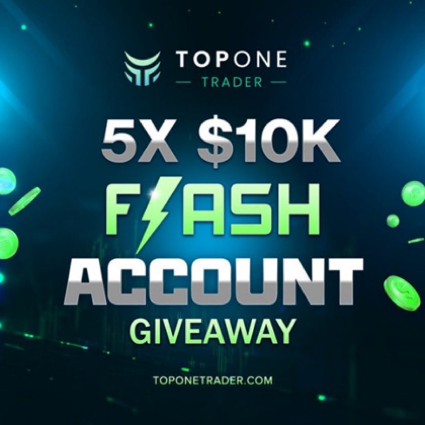 🎁GIVEAWAY🎁
💚5x $10K Challenge Accounts 
💚3x QUANTUM Trading Mentorships

Rules to Follow:
1️⃣Follow: <a href="/TopOneTrader/">TopOneTrader</a> <a href="/marko_vrecko/">QUANTUM</a> 
2️⃣Like &amp; Retweet
3️⃣Tag 3 friends
4️⃣Join their discord:
discord.com/invite/pyKueZC…

Winners will be announced in 4 days!
Good luck! 💚