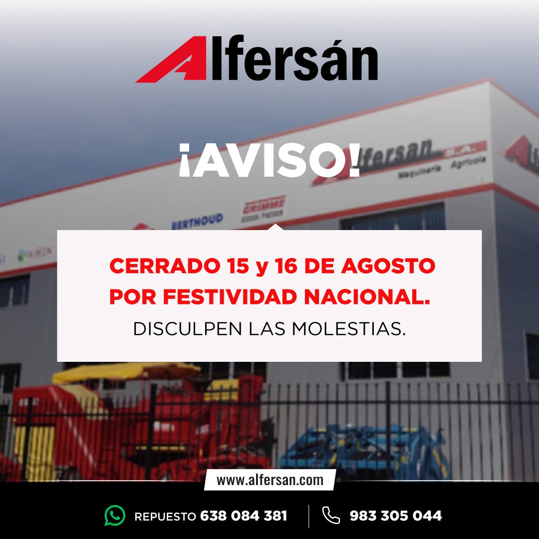 Alfersan - Maquinaria Agrícola (@alfersanm) on Twitter photo 