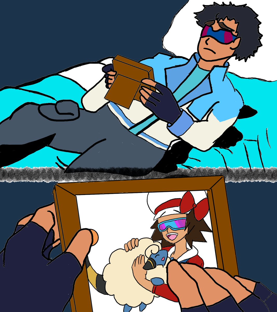 drewbluestar's tweet photo. Last one,
Credit to @Keaton6261 for the homie art of Storm & Rue!
You just had to be there.
#pokemonsoullink #Pokemon #pokemonheartgold #captaindbs #thedrewcrew #masked_keaton #meme #wolverinememe https://t.co/9M1rTsQxxb