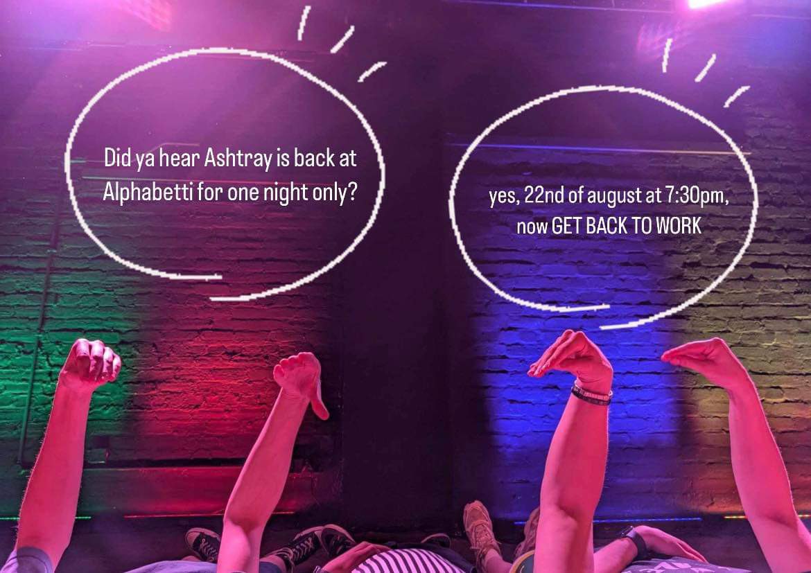 BrainSoupCollective (@brainsoupco) on Twitter photo ASHTRAY is back! & on <a href="/Alphabetti/">Alphabetti Theatre</a> 22nd August! 🔥 Get your tickets now✨
Tickets: alphabettitheatre.co.uk/let-screatenot… ASHTRAY is back! & on <a href="/Alphabetti/">Alphabetti Theatre</a> 22nd August! 🔥 Get your tickets now✨
Tickets: alphabettitheatre.co.uk/let-screatenot…