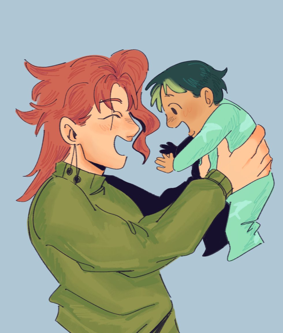 wispypengwan's tweet photo. kakyoin and baby jolyne.... https://t.co/Se4lw38gdx