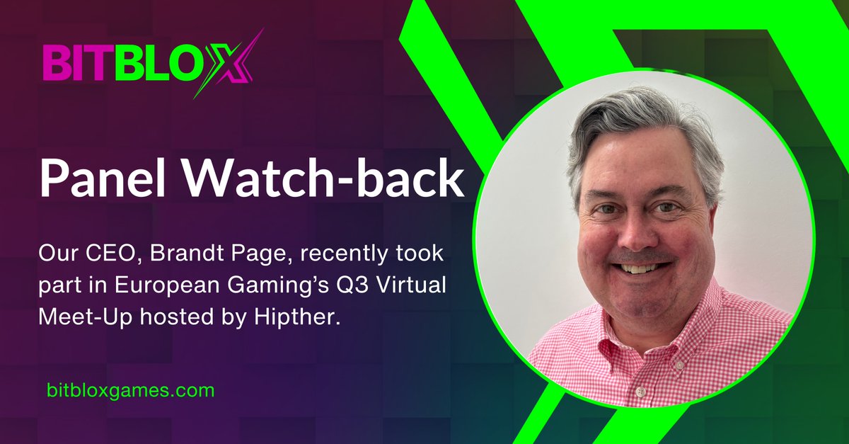 bitbloxstudio's tweet image. @BrandtPage, our CEO, recently took part in @EU_Gaming_Media’s Q3 Virtual Meet-Up hosted by @hipther. 🗣️

The session focused on changing #PlayerPreferences and current trends that are shaping the future of #ProductDevelopment. 👨🏻‍💻

Watch the video:
youtube.com/live/7Ytg3F-c7…