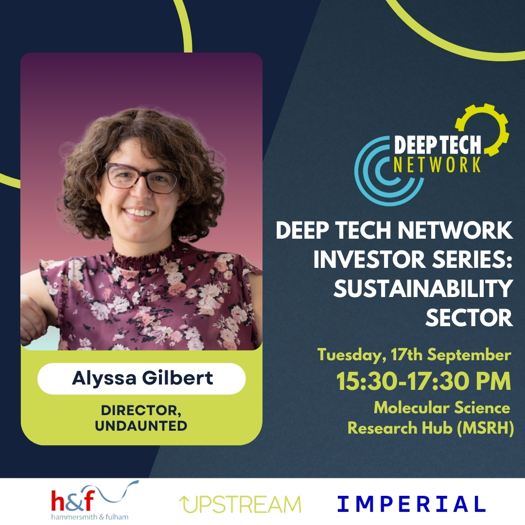 HelloUpstream's tweet image. 🌟 Excited to have Alyssa Gilbert, Director of Undaunted, speak at our next DeepTech Network event! Join us for insights on climate innovation and connect with leading minds in deep tech.
👉🏼 Register Now: eventbrite.co.uk/e/deep-tech-ne…
#DeepTechNetwork #Sustainability