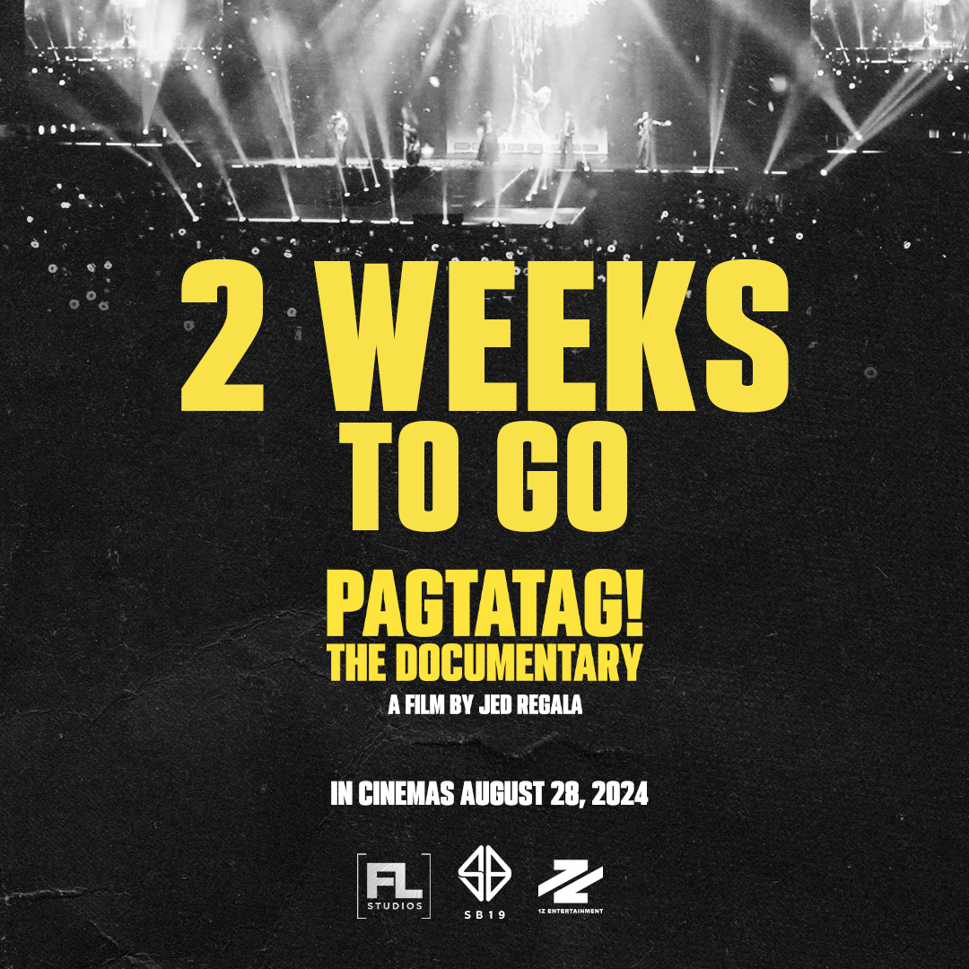 ⚠️ PAGTATAG! THE DOCUMENTARY

Only 2 weeks left until the limited screenings from August 28 to September 1!

Have you got your tickets yet? They're still on sale, so grab yours at cinemas near you!

See you there, A'TIN!

#SB19 #PAGTATAG #SB19PAGTATAG #PAGTATAGTheDocumentary