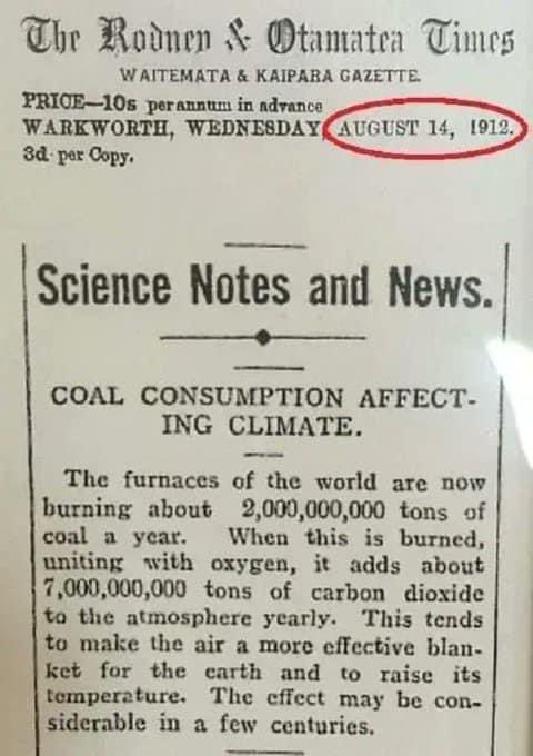 We were warned.
We were repeatedly warned.

Still managed to get ourselves to the point where the climate is collapsing though.