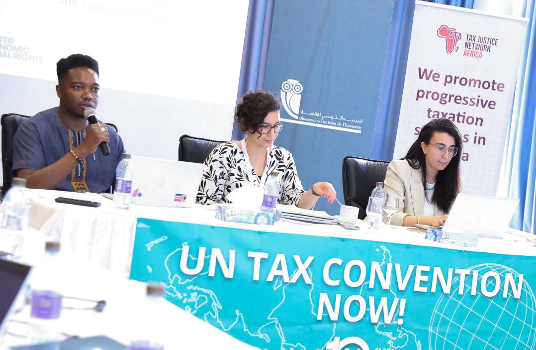 TaxJusticeAfric's tweet photo. 🚨 NEW ARTICLE ALERT 🚨

Africa’s civil society has rallied behind the Africa Group in the ongoing negotiation for a #UNTaxConvention that responds to Africa’s context.

This commitment was made at the Regional CSO  Conference on Global Tax Reforms organised by TJNA and @ObsTunEco in Tunis, Tunisia.

Read more 👉 https://t.co/uvJFNSPZC9

#TaxJusticeAfrica #UNTaxConvention

Like, comment, share