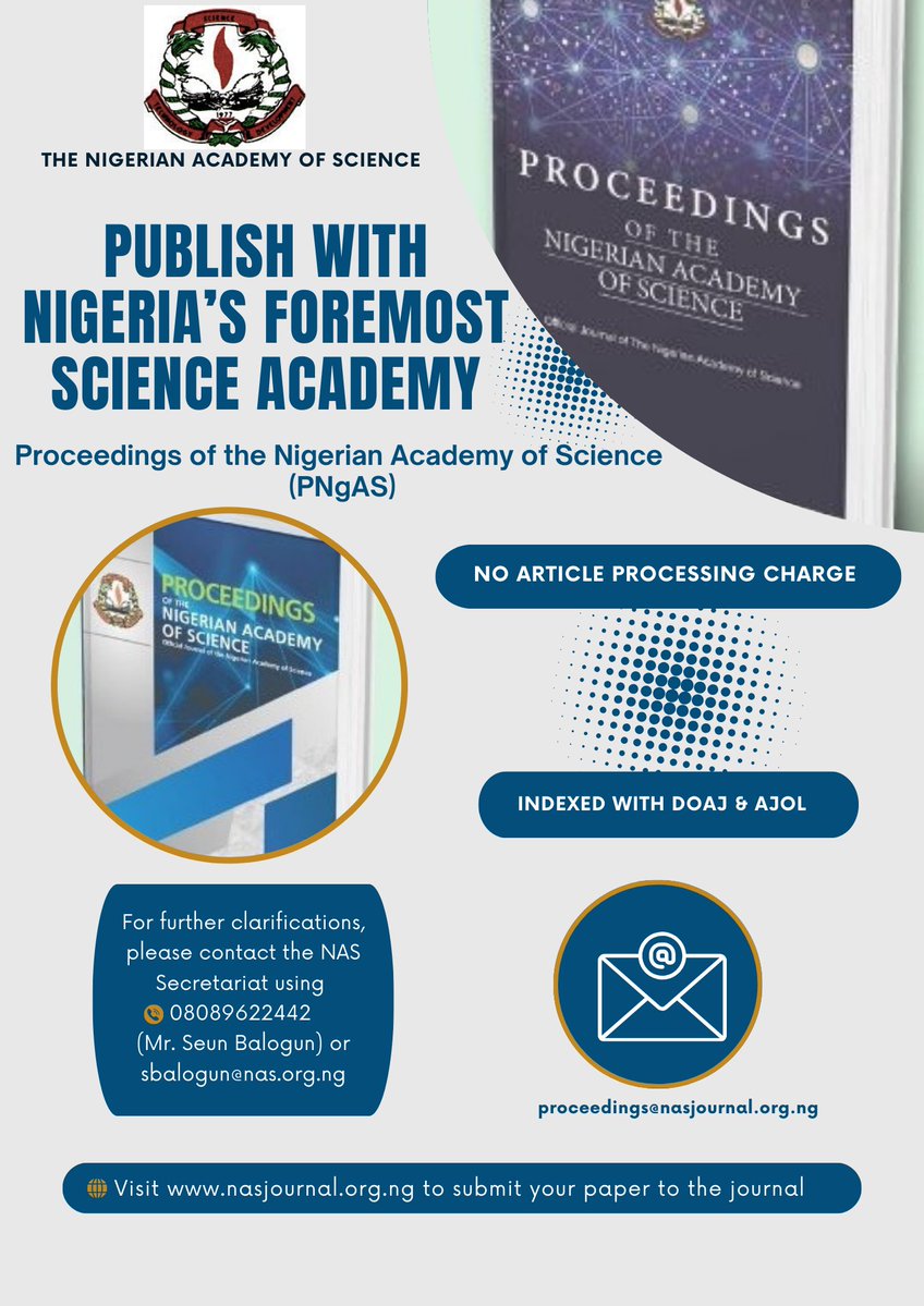Proceedings of the Nigerian Academy of Science tweet media