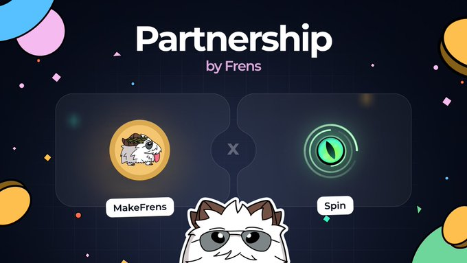 👑 Spin x Make Frens 👑

💰Make Frens is a play-to-earn app on Telegram. Complete daily tasks and weekly quests, and participate to earn rewards like $USDT, tokens, and points.

😍Gain massive exposure and boost your social presence with followers and engagement from MakeFren's