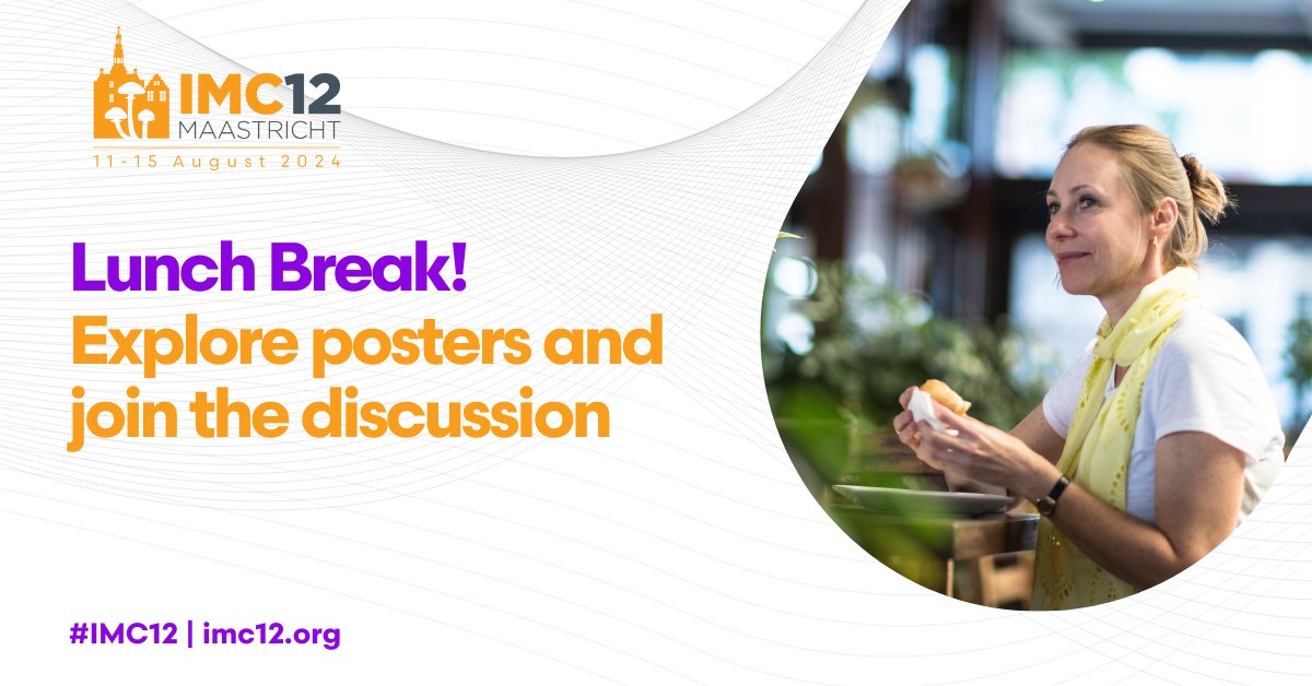 It's lunch time already - grab a bite and check out the posters.
⌛So much science at #IMC12, so little time. We have an incredible showcase of your research - make sure to view the posters and participate in the Poster discussions. #mycology #fungi