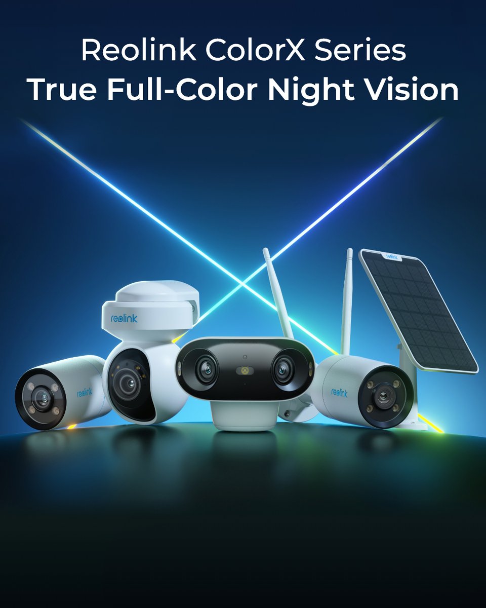 ReolinkTech's tweet photo. Letโs Get to Know the #ColorX Family!
With advanced sensors, ColorX technology transforms traditional black-and-white visuals into clear, colorful video streams without spotlights.
CX series now covers a full range of products to meet your diverse needs.
https://t.co/UwT09MTDXv https://t.co/2klzXe16l2