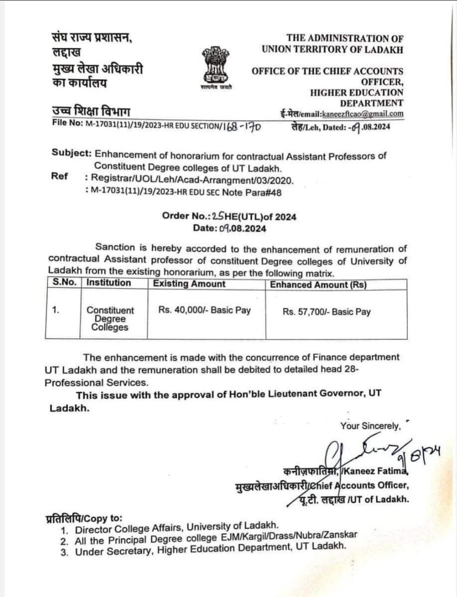 JK NCSU (@jkncsuofficial) on Twitter photo JKNCSU Provincial President Harsh vardhan singh urges to LG <a href="/manojsinha_/">Manoj Sinha</a> the salaries of contractual Assistant Professors in J&K Govt Degree Colleges with UGC norms, as done in Ladakh. These educators are key to our youth's future—let's support them with fair and deserved JKNCSU Provincial President Harsh vardhan singh urges to LG <a href="/manojsinha_/">Manoj Sinha</a> the salaries of contractual Assistant Professors in J&K Govt Degree Colleges with UGC norms, as done in Ladakh. These educators are key to our youth's future—let's support them with fair and deserved