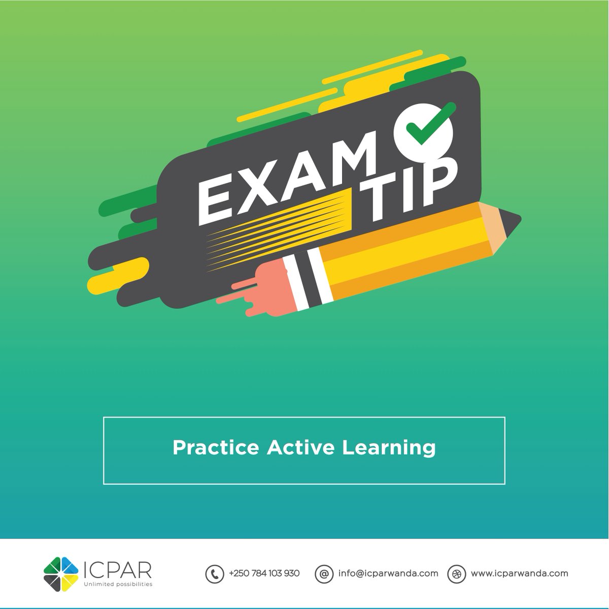 I_CPAR's tweet photo. #ExamTip Dear students, with exams just around the corner, itβs time to level up your study game! Practice active learning by diving into past papersβavailable on our website at https://t.co/Xs0uXEiuGB and by teaching others. Sharing your knowledge not only helps your peers but also solidifies your understanding. #CPA #CAT #ActiveLearning