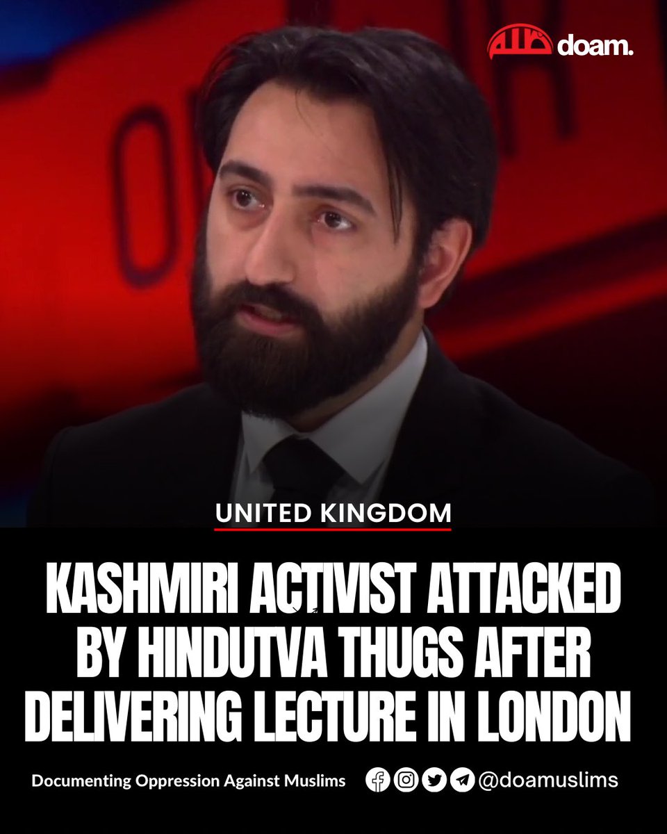 🚨 Kashmiri Activist Attacked By Hindutva Thugs After Delivering Lecture In London

On Friday 9th August, a prominent Kashmiri activist, Muzzammil Ayyub Thakur (<a href="/M_A_Thakur/">Muzzammil Ayyub Thakur</a>) was attacked by three Hindutva thugs after he delivered a lecture on ‘#Kashmir and Resistance’ in London.