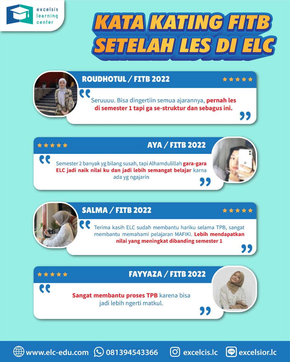 excelsislc's tweet image. 📢OPEN CLASS FITB OFFLINE 📢

Buat kamu maba FITB ITB 2024, ELC lagi buka kesempatan untuk pembentukan grup FITB 2024 🔥

[KELAS DIMULAI SEPTEMBER 2024]