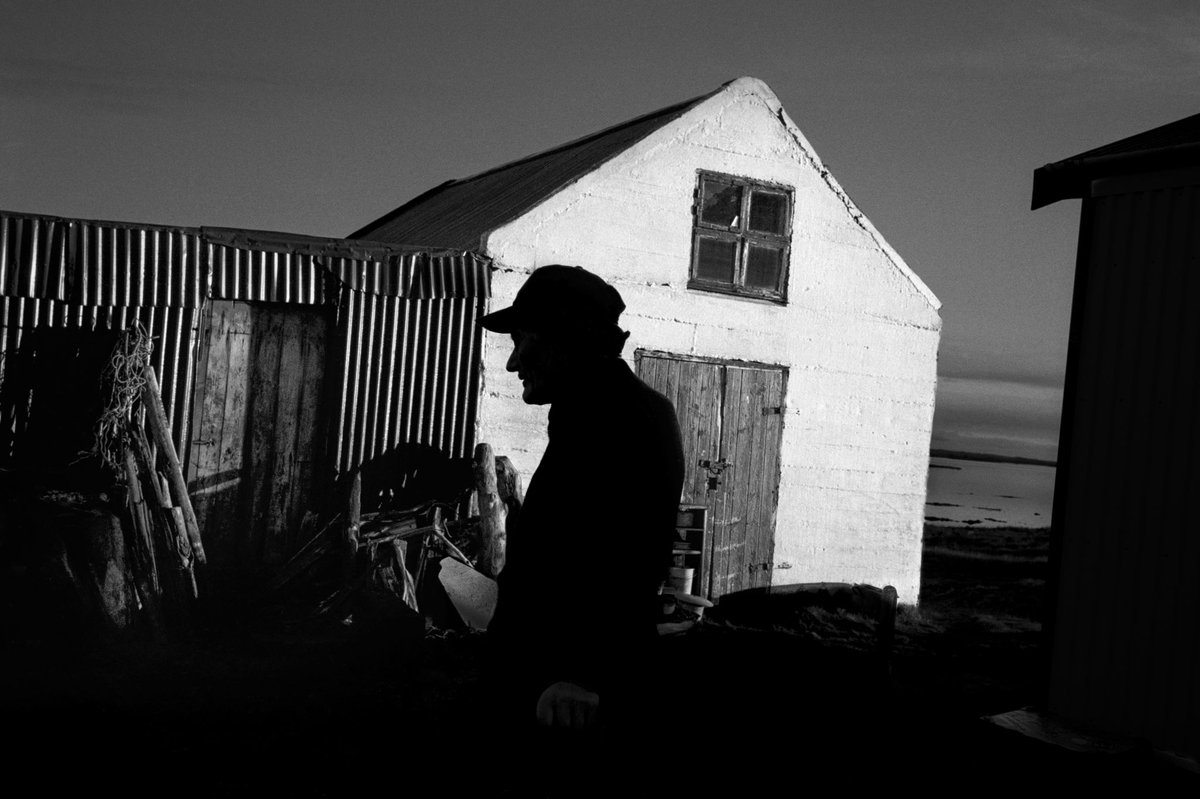 The Shadows of years passed on Knarrarnes on Mýrum, Iceland, 1992