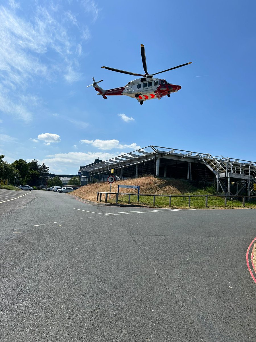 📟Callout 13/08/2024 18:12 to St Marys Hospital to crew the Helicopter Landing Site for an urgent Medical Transfer from a Cruise Ship in the Solent to Hospital via Coastguard Rescue Helicopter 175. Excellent coordination by the Aeronautical Rescue Coordination Centre.
