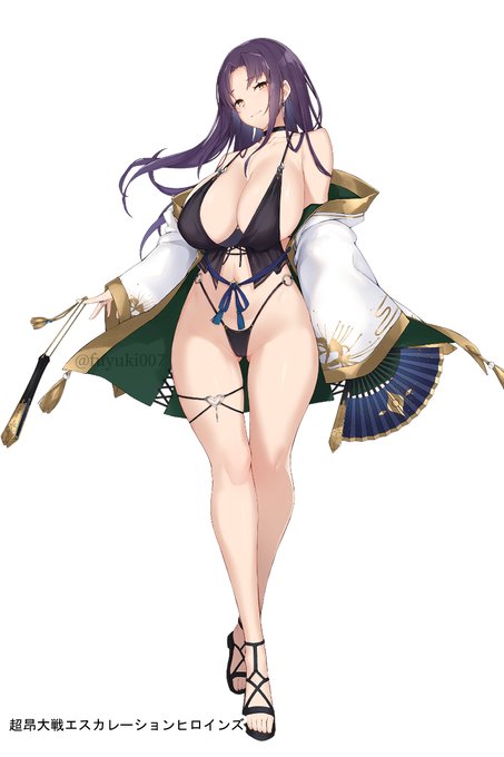 【宣伝/R18】alicesoft『超昂大戦 エスカレーションヒロインズ』で本日実装された「真夏のフウカ」イラスト担当させていただきました!よろしくお願いします! #超昂大戦 