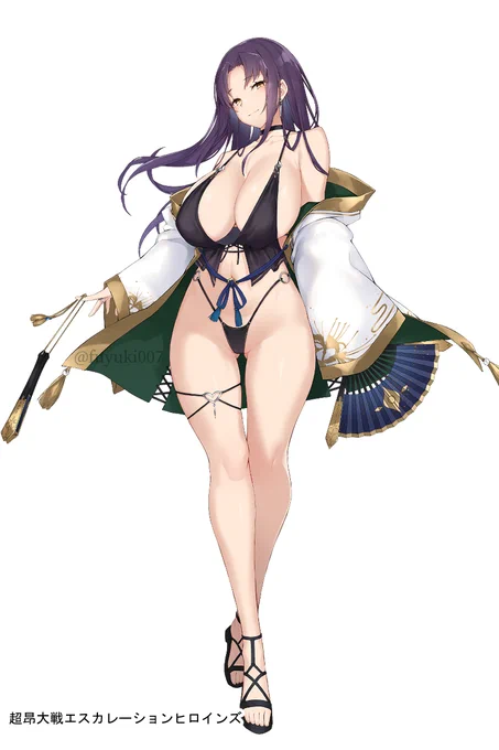 【宣伝/R18】alicesoft『超昂大戦 エスカレーションヒロインズ』で本日実装された「真夏のフウカ」イラスト担当させていただきました!よろしくお願いします! #超昂大戦 