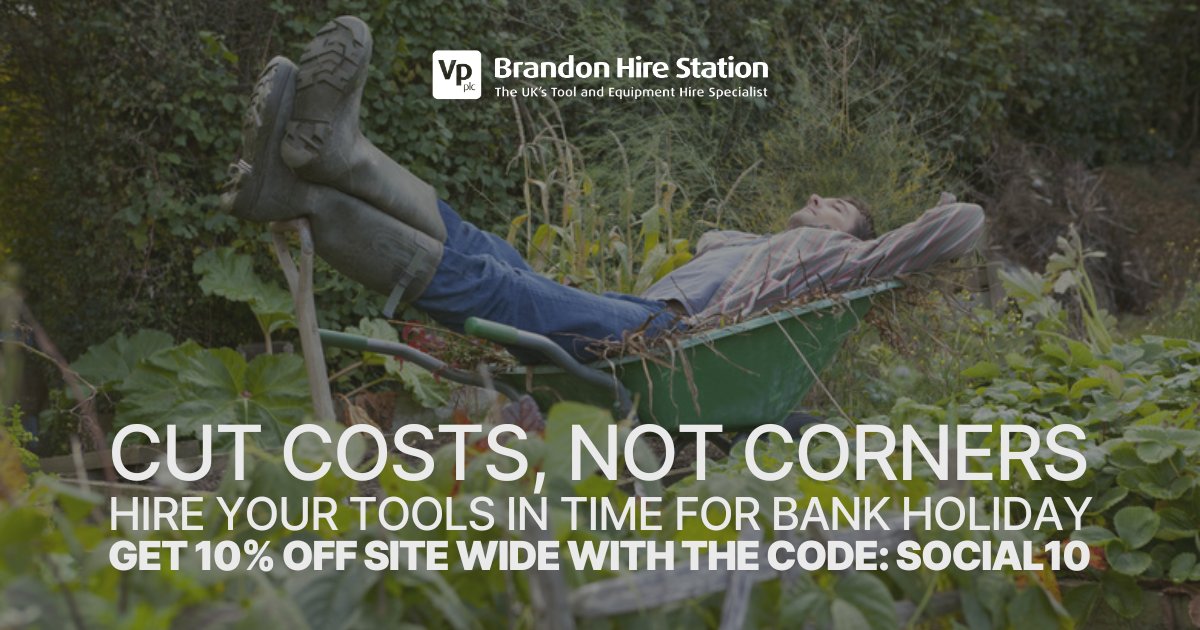 Get the job done right this Bank Holiday with Brandon Hire Station! 💪 Whether it's garden work or home improvement, hire the tools you need and SAVE 10% with code SOCIAL10 Don’t miss out—cut costs, not corners! 🛠️

T's&amp;C's apply: *Offer ends on 23rd August 2024 at 4pm.