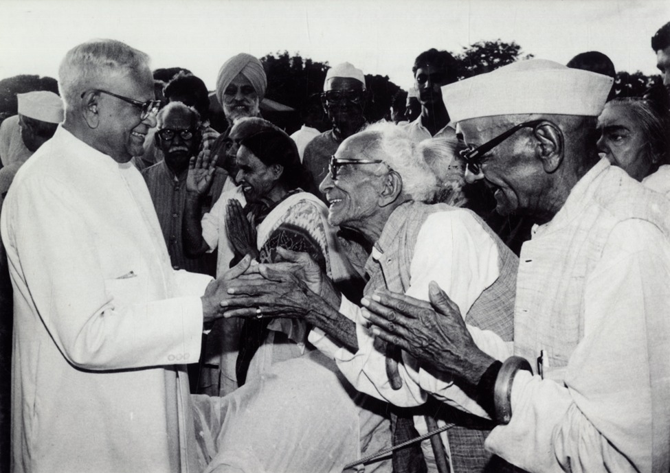 August 14, 1990: President Shri R. Venkataraman during the ‘At-Home’ reception for freedom fighters at Rashtrapati Bhavan.