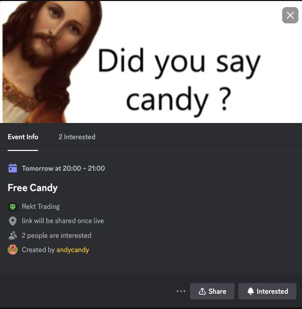 Gm guys! 
Tomorrow our analyst <a href="/shitcoincandy/">andycandy</a> is hosting a streaming where he will analyse some of the trending coins! Do not miss it.
You can join us here: discord.com/invite/RektTra…
#BTC