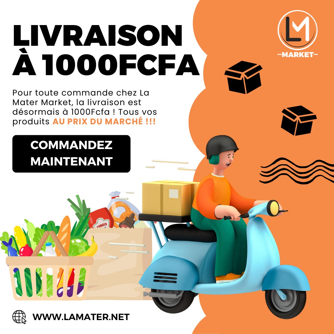 Vous êtes à Yaoundé ou à Douala, 

Envoyez nous votre liste de course au +237 6 95 76 25 95 et nous vous livrons directement à la maison.

Lien : wa.me/237695762595