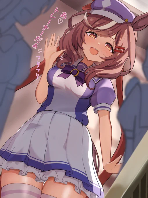 おしゃべり中トレーナーを見かけたときのマチタン#ウマ娘 #マチカネタンホイザ 