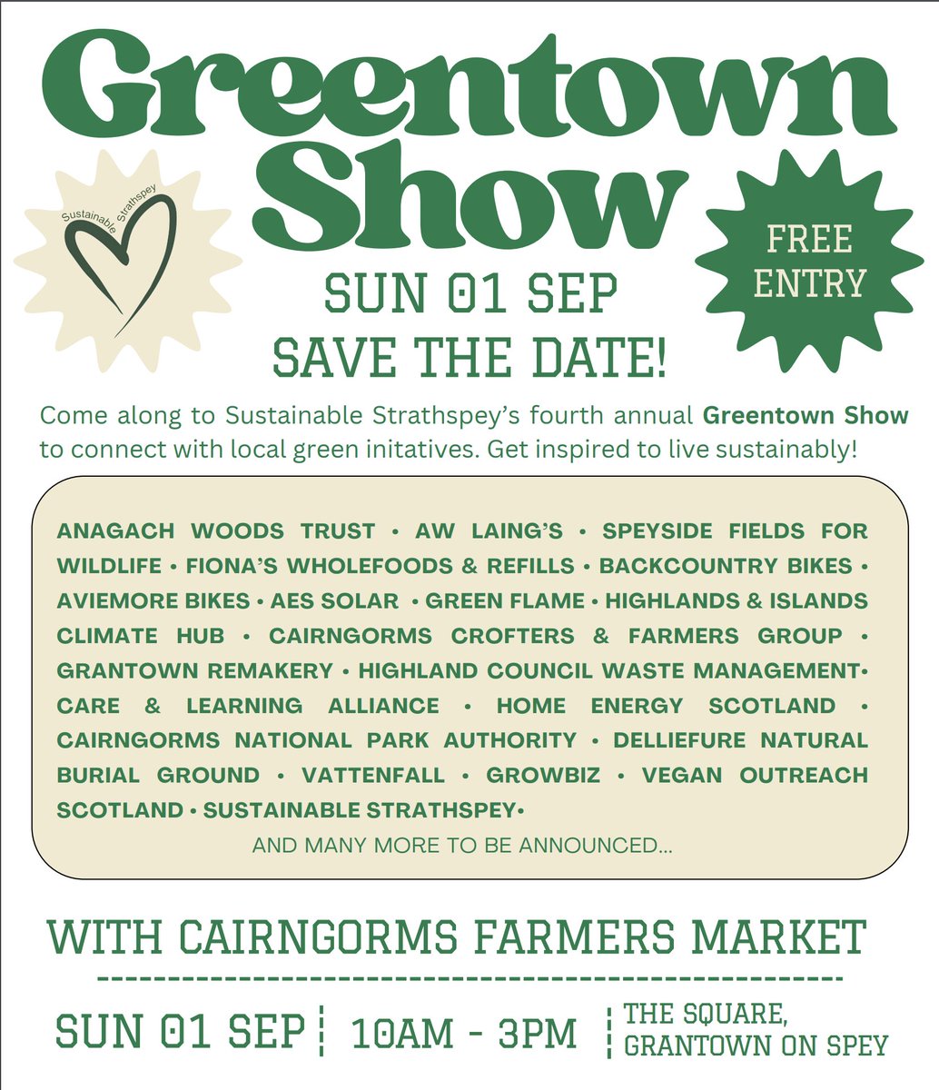 ThinkNature_'s tweet image. A great event coming soon to Grantown on Spey