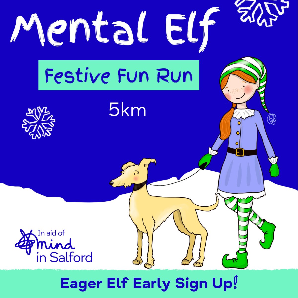 Mental Elf 5km fun run, 2024 🎅🎄❄️🧝

1st December at Peel Park in Salford, 11am start. 

Fancy dress is encouraged!

Get up to 25% of your tickets with our Eager Elf special offer NOW mindinsalford.org.uk/fundraising/me…