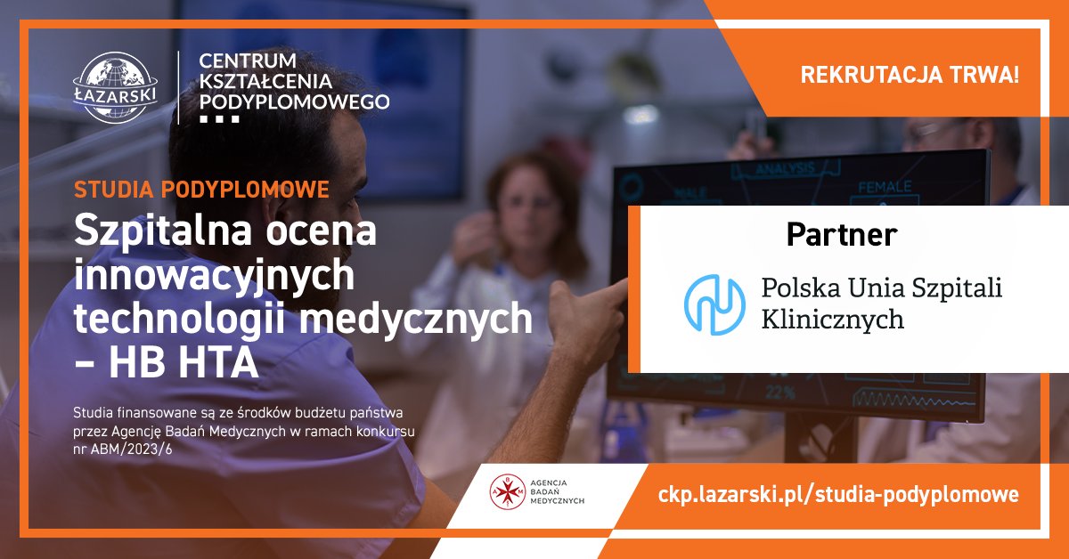 📣 Polska Unia Szpitali Klinicznych wspiera program HB HTA! Zastanawialiście się kiedyś, jakie korzyści może przynieść wdrożenie HB HTA w szpitalach?🔗izwoz.lazarski.pl/aktualnosci/po…