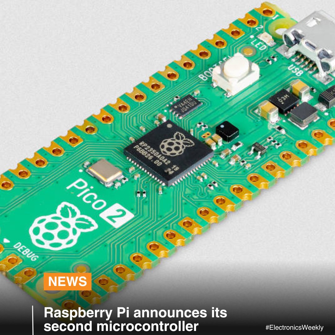 ElectronicsNews's tweet image. Raspberry Pi announced its second microcontroller, the RP2350, adds two RISC-V cores, improved Arm cores, more ram, and security.

To find out more this microcontroller, click the link below.

ow.ly/emGl50SUI5i

#ew #electronicsweekly #RaspberryPi #Arm #RISC-V