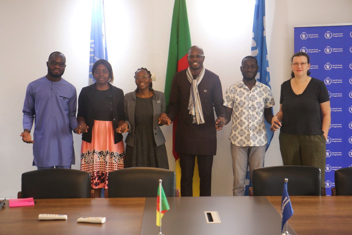 WFP_Cameroon's tweet photo. #Cameroon 🇨🇲

This week @WFP in🇨🇲 welcomed 4 new volunteers through our #ISSEA partnership. 
Since 2020, over 20 young students in statistics have joined our Research, Assessment and Monitoring (#RAM) team, with 2 of them being recruited as int'l staff by @WFP🇨🇲

#savinglives https://t.co/OpS11UVM5f